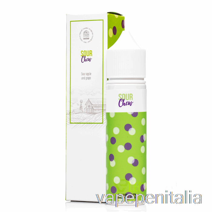 Vape Italia Sour Chew - Fresh Farms - 60ml 0mg